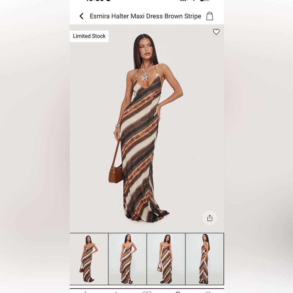 Princess Polly esmira halter maxi dress